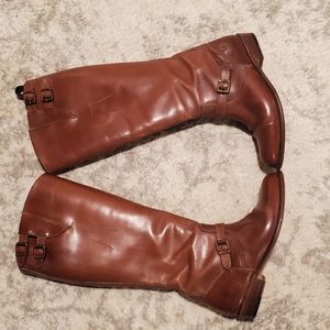 Brown leather frye boots